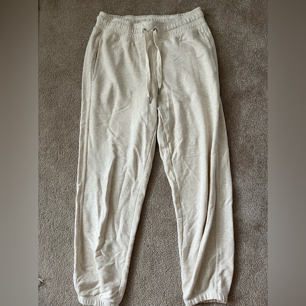 Aerie Cream Sweatpants Relaxed Fit